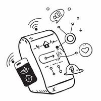 Smart Home Health and Wellness Hub concept as A smart home hub that manages health and wellness programs integrating various health tracking devicesSimple flat illustration in iso Clear vector