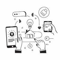 Smart Home Energy Management concept as A smart home setup for managing and reducing energy consumption using advanced technologySimple flat illustration in isometric scene Clear vector