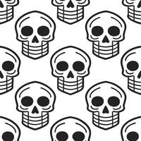 Skeletons and skulls seamless tile pattern with bone structures and dark shades for macabre home decor concept as Bone structures and dark skulls arranged seamlessly for macabre Ha Clear vector