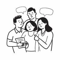 Single father and his children leading a discussion on community involvement concept as A single father and his children confidently leading a discussion on community involvement h Clear Set 2 vector