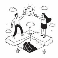 Simple flat design icon Woman with multiple sclerosis enjoying a hike with her partner concept as A woman with multiple sclerosis joyfully hiking with her partner emphasizing inclu Clear Set 2 vector