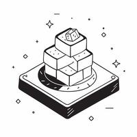 Simple flat design icon Whiskey Barrel Inspired Tiles concept as Distinctive tiles inspired by whiskey barrels adding a sophisticated and warm aesthetic to a father personal bar f Clear vector