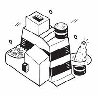 Simple flat design icon Waste Free Manufacturing concept as Factories adopt waste free manufacturing techniques to significantly reduce waste and enhance sustainabilitySimple flat Clear Set 2 vector
