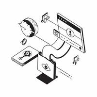 Simple flat design icon Wearable Health Technology concept as An individual using wearable technology to monitor and improve their health metrics dailySimple flat illustration in Clear Set 2 vector