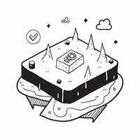 Simple flat design icon Volcanic Hot Springs Adventure concept as Explore the dynamic and powerful volcanic hot springs where earths energy is palpable and the waters are invigorat Clear vector