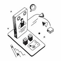 Simple flat design icon User Persona Development concept as Teams create detailed user personas to guide the design and development of customer focused products and servicesSimple Clear Set 2 vector