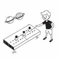 Simple flat design icon Teen with visual impairment playing goalball with friends concept as A teen with visual impairment joyfully playing goalball with friends highlighting inclu Clear Set 2 vector