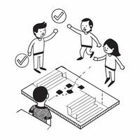 Simple flat design icon Teen with ADHD playing soccer with friends concept as A teen with ADHD joyfully playing soccer with friends highlighting inclusion teamwork and the benefits Clear Set 6 vector