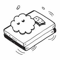 Simple flat design icon Sweet Dreams Cloud Tiles concept as Dreamy cloud shaped tiles in soft pastels creating a soothing atmosphere for children bedrooms or play areas flat illus Clear vector
