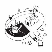 Simple flat design icon Sustainable Urban Development concept as Urban planners design sustainable urban developments that incorporate green spaces and eco friendly infrastructure Clear Set 2 vector
