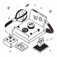 Simple flat design icon Sustainable Event Management concept as A conference center operates under sustainable event management protocols to minimize environmental footprintSimple Clear vector