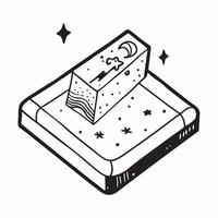 Simple flat design icon Starry Night Sky Tiles concept as Starry night sky tiles that bring the wonder of the cosmos into children spaces inspiring awe and imagination flat illust Clear vector
