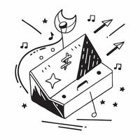 Simple flat design icon Star Spangled Banner Tiles concept as Tiles inspired by the Star Spangled Banner with stars and musical notes that sing praises of freedom flat illustratio Clear vector