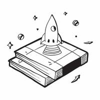 Simple flat design icon Space Rocket Tiles concept as Space rocket tiles that ignite dreams of space travel and adventure among aspiring young astronauts flat illustration in isom Clear vector