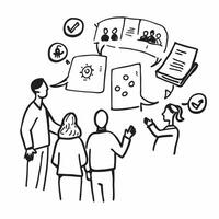 Simple flat design icon Single mother leading a parenting workshop with her children concept as A single mother confidently leading a parenting workshop while engaging with her chi Clear Set 2 vector