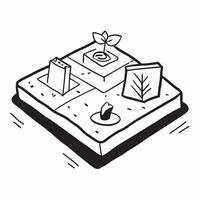 Simple flat design icon Serene Garden Tiles concept as Ceramic tiles with a serene garden theme perfect for creating a peaceful atmosphere as a tribute to mothers flat illustratio Clear vector