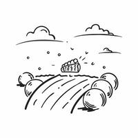 Simple flat design icon Runner in the Morning Mist concept as A runners silhouette against the misty backdrop offers a glimpse into morning fitness routines in nature flat illustr Clear vector