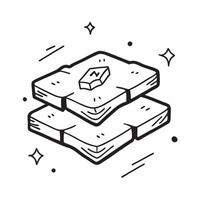 Simple flat design icon Rugged Stone Tiles concept as Tiles with a rugged stone texture symbolizing the strength and resilience often associated with fatherhood flat illustration Clear vector