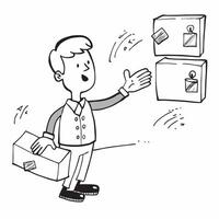 Simple flat design icon Salesperson using open body language to connect with customers concept as A salesperson using open body language to connect with customers emphasizing posit Clear vector