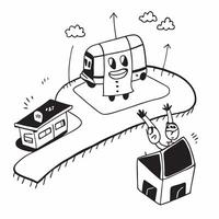 Simple flat design icon Rural Route Bus Driver concept as A bus driver on a rural route connects small communities waving cheerfully to residents along the way flat illustration i Clear vector