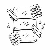 Simple flat design icon Reusable Utensils Tiles concept as Tiles promoting the use of reusable utensils instead of disposable ones aligning with zero waste objectives flat illustr Clear vector