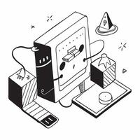 Simple flat design icon Protecting Intellectual Property concept as Strategies implemented to protect intellectual property and ensure privacy and security of creative assetsSimpl Clear vector
