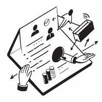 Simple flat design icon Privacy Policy Review concept as Legal experts reviewing and updating privacy policies to enhance corporate data governance and complianceSimple flat illus Clear vector