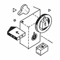 Simple flat design icon Privacy Enhancing Technologies concept as Tech companies develop privacy enhancing technologies to boost security and compliance in handling personal dataS Clear vector