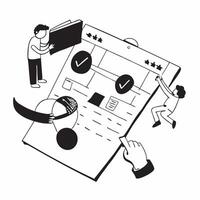 Simple flat design icon Privacy Policy Audits concept as Teams conducting audits on privacy policies to ensure they meet current standards and regulatory requirementsSimple flat i Clear vector