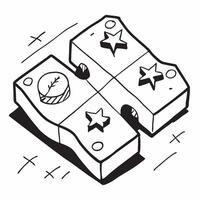 Simple flat design icon Puzzle Pieces Tiles concept as Fun and colorful tiles designed as interlocking puzzle pieces symbolizing problem solving and learning flat illustration in Clear vector