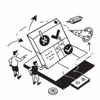 Simple flat design icon Personalization Strategies concept as Strategists developing personalization techniques to tailor experiences to individual customer preferencesSimple flat Clear vector
