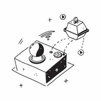 Simple flat design icon Orbital Debris Monitoring concept as Monitoring systems in place to track and manage orbital debris to ensure safe space operationsSimple flat illustration Clear vector
