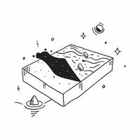 Simple flat design icon Nighttime Tide Pools Glowing concept as Tide pools along the coast glow with bioluminescent algae illuminating the marine life withinSimple flat illustrati Clear Set 2 vector