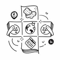 Simple flat design icon Ocean Conservation Tiles concept as Ocean themed tiles that promote marine conservation efforts reflecting commitment to zero waste in oceans flat illustra Clear vector