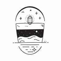 Simple flat design icon Misty Mountain Pass concept as A mountain pass shrouded in mist highlighting the adventurous and mysterious paths nature offers flat illustration in Clear vector