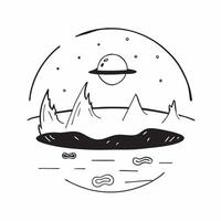 Simple flat design icon Misty Lake at Dawn concept as A lake enveloped by morning mist reflecting serenity and stillness perfect for calm settings flat illustration in Clear vector