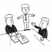 Simple flat design icon Manager using open arms and a friendly smile in a team meeting concept as A manager using open arms and a friendly smile in a team meeting showcasing positi Clear vector