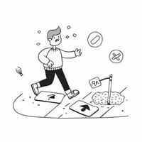 Simple flat design icon Man with Down syndrome volunteering at an animal shelter concept as A man with Down syndrome joyfully volunteering at an animal shelter highlighting inclusi Clear Set 3 vector