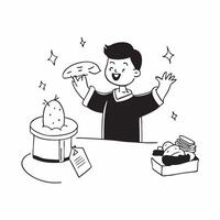 Simple flat design icon Man with Down syndrome volunteering at an animal shelter concept as A man with Down syndrome joyfully volunteering at an animal shelter highlighting inclusi Clear Set 2 vector