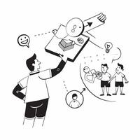 Simple flat design icon Man with a visual impairment enjoying a music festival with friends concept as A man with a visual impairment joyfully enjoying a music festival with friend Clear vector