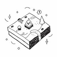 Simple flat design icon Magical Forest Tiles concept as Tiles with magical forest scenes perfect for sparking children imagination with enchanting trees and creatures flat illustr Clear vector