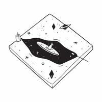 Simple flat design icon Kayaking in Bioluminescent Waters concept as Kayakers navigate through glowing waters under the stars creating a surreal and unforgettable adventureSimple Clear vector