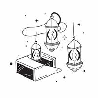 Simple flat design icon Lantern Glow Tiles concept as Tiles that capture the warm glow of lanterns often used to decorate during Eid Al Adha celebrations flat illustration in isom Clear vector