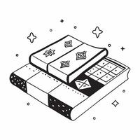 Simple flat design icon Henna Pattern Tiles concept as Intricate henna inspired tiles ideal for adding a cultural and artistic flair to spaces during Eid Al Adha flat illustration Clear vector