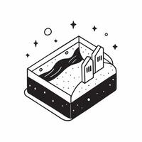 Simple flat design icon Hikers in Alpine Meadows concept as Hikers traversing vibrant Alpine meadows under a clear sky illustrating the joy of hiking in pristine natureSimple flat Clear Set 2 vector