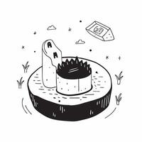Simple flat design icon Hidden Jungle Hot Springs concept as Deep in the jungle hidden hot springs offer a secluded and exotic soaking experience surrounded by lush foliage flat i Clear vector