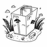 Simple flat design icon Hidden Waterfall in Rainforest concept as A secluded waterfall cascades through lush tropical foliage creating a serene escape in the rainforest Simple fla Clear vector