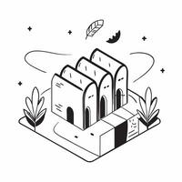 Simple flat design icon Fiesta de Flores Arch Tiles concept as Tiles depicting the iconic flower arches that frame the pathways during the Feria de las Flores flat illustration in Clear vector