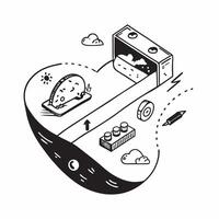 Simple flat design icon Eco Friendly Driver Initiative concept as An initiative promoting eco friendly driving practices featuring drivers who prioritize sustainability flat illus Clear vector