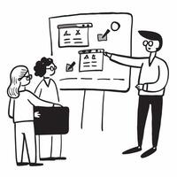 Simple flat design icon Doctor with visual impairment leading a patient care workshop concept as A doctor with visual impairment confidently leading a patient care workshop illustr Clear Set 4 vector